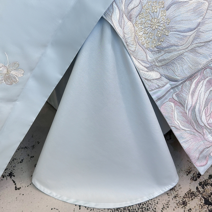 91家纺网 家纺一手货源 找家纺 优悦生活馆 2025新款亲肤新疆长绒棉四件套-梦想花园风格二 梦想花园-海峰蓝