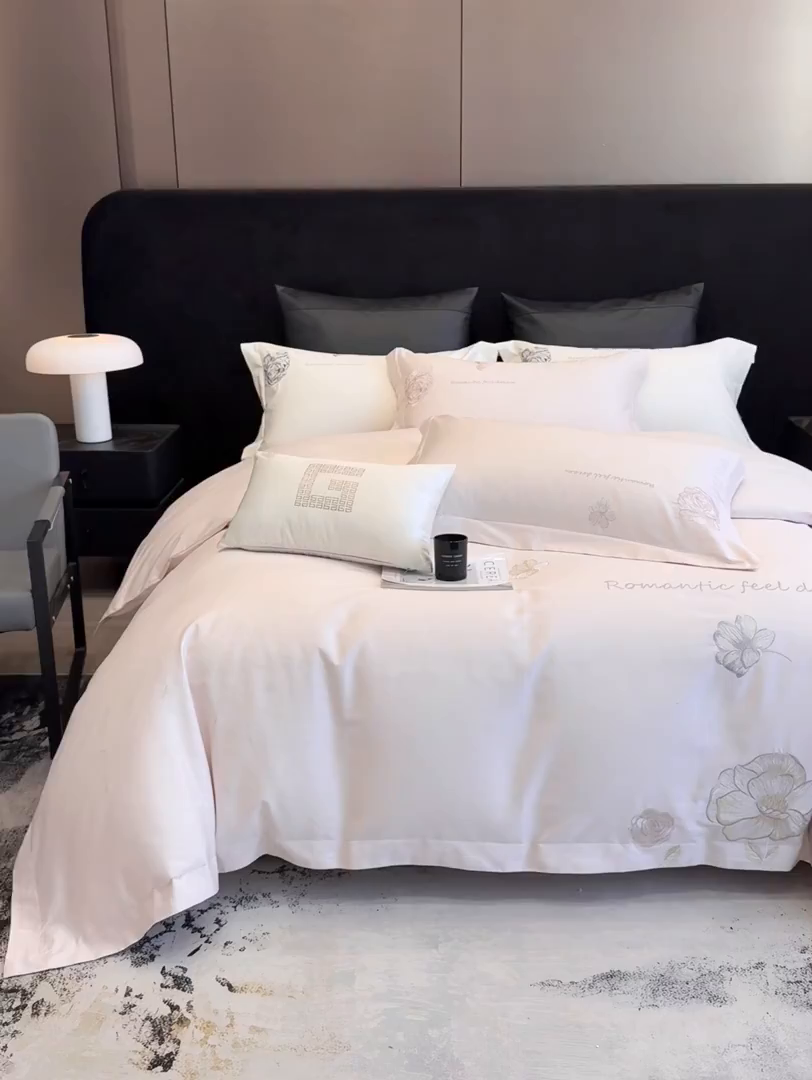 91家纺网 家纺一手货源 找家纺 优悦生活馆 2025新款亲肤新疆长绒棉四件套-梦想花园风格二 梦想花园-童话粉