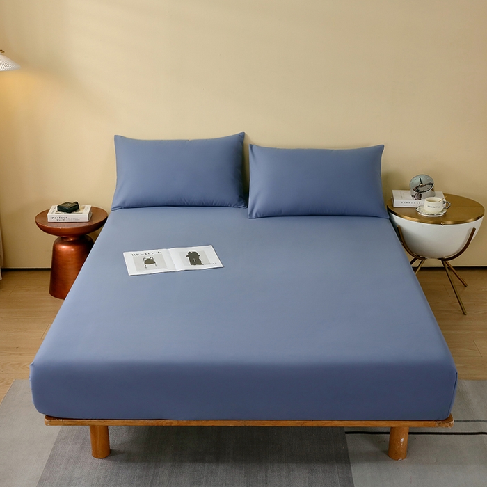 91家纺网 家纺一手货源 找家纺 小叮当家纺仓储工厂店 2025新款提供买家秀爆款花型不断货A类母婴级全棉磨毛床笠单品床笠单件床笠 绀蓝色