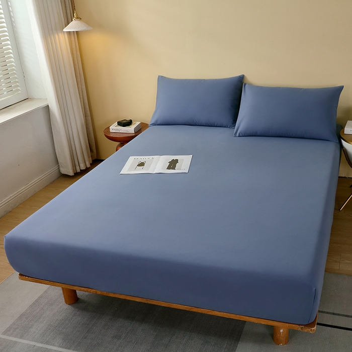 91家纺网 家纺一手货源 找家纺 小叮当家纺仓储工厂店 2025新款提供买家秀爆款花型不断货A类母婴级全棉磨毛床笠单品床笠单件床笠 绀蓝色