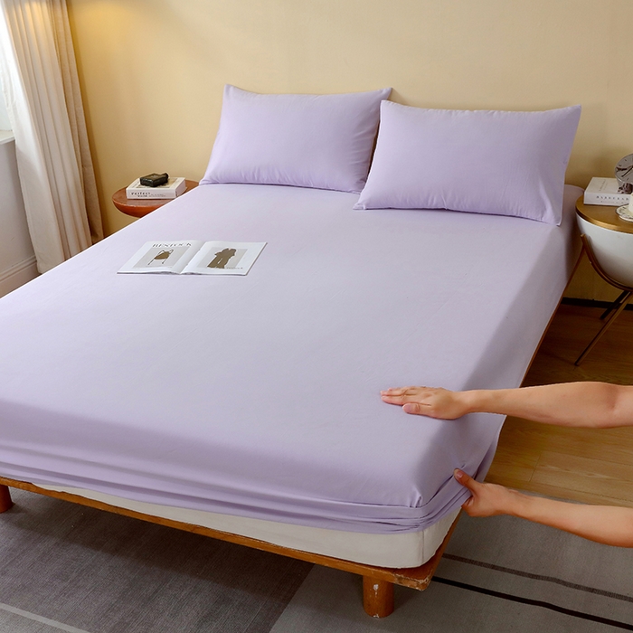 91家纺网 家纺一手货源 找家纺 小叮当家纺仓储工厂店 2025新款提供买家秀爆款花型不断货A类母婴级全棉磨毛床笠单品床笠单件床笠 丁香紫