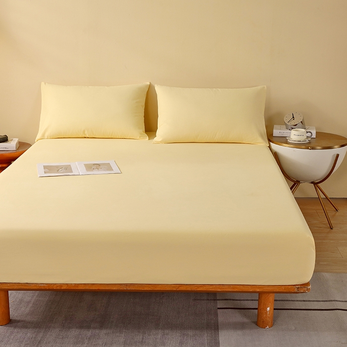 91家纺网 家纺一手货源 找家纺 小叮当家纺仓储工厂店 2025新款提供买家秀爆款花型不断货A类母婴级全棉磨毛床笠单品床笠单件床笠 嫩黄