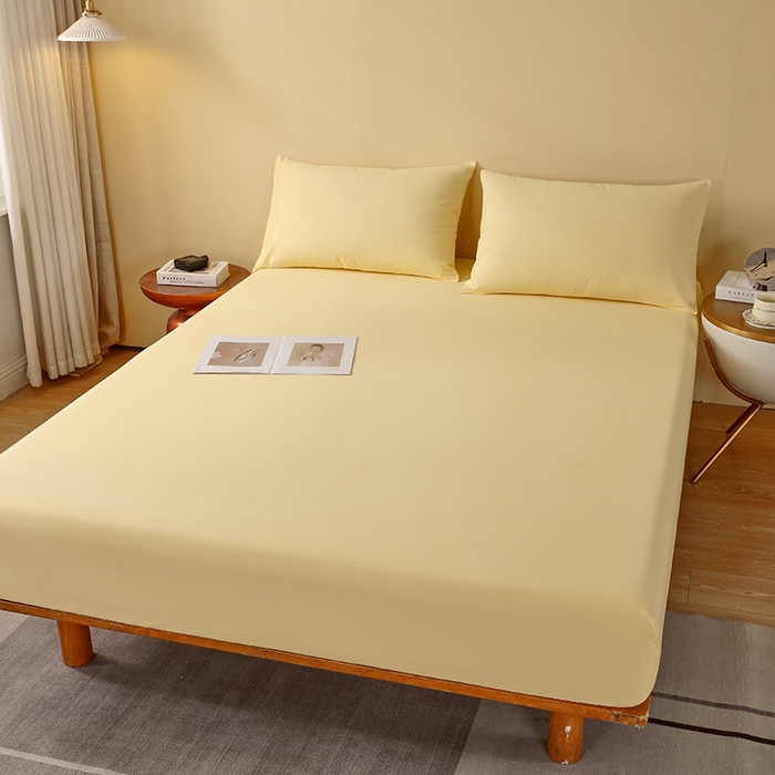 91家纺网 家纺一手货源 找家纺 小叮当家纺仓储工厂店 2025新款提供买家秀爆款花型不断货A类母婴级全棉磨毛床笠单品床笠单件床笠 嫩黄