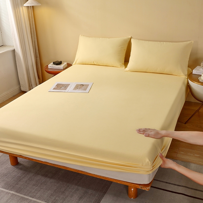 91家纺网 家纺一手货源 找家纺 小叮当家纺仓储工厂店 2025新款提供买家秀爆款花型不断货A类母婴级全棉磨毛床笠单品床笠单件床笠 嫩黄