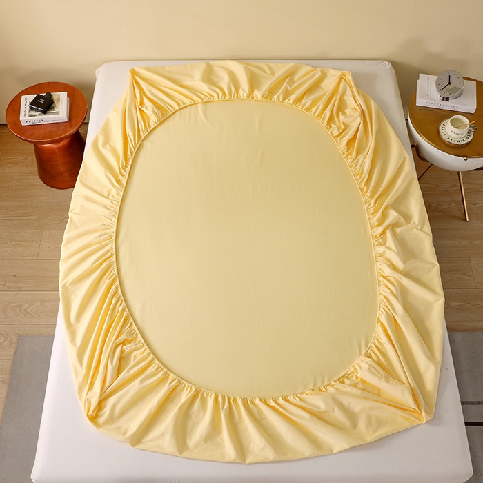 91家纺网 家纺一手货源 找家纺 小叮当家纺仓储工厂店 2025新款提供买家秀爆款花型不断货A类母婴级全棉磨毛床笠单品床笠单件床笠 嫩黄