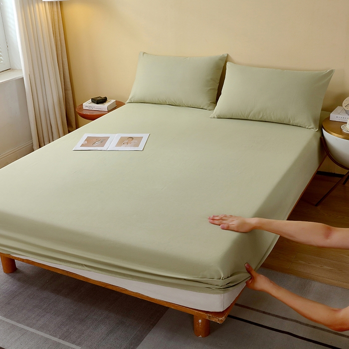 91家纺网 家纺一手货源 找家纺 小叮当家纺仓储工厂店 2025新款提供买家秀爆款花型不断货A类母婴级全棉磨毛床笠单品床笠单件床笠 牛油果绿