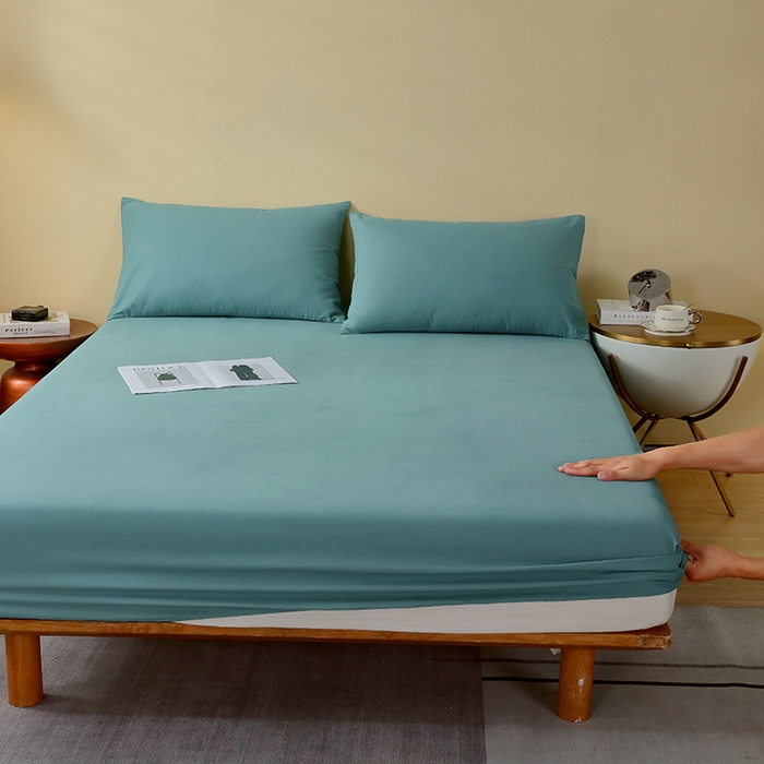 91家纺网 家纺一手货源 找家纺 小叮当家纺仓储工厂店 2025新款提供买家秀爆款花型不断货A类母婴级全棉磨毛床笠单品床笠单件床笠 森林绿