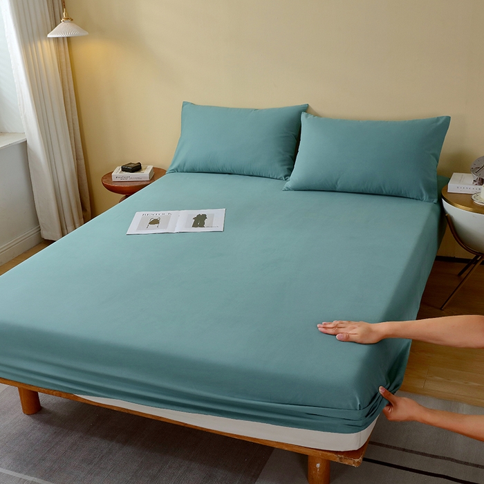 91家纺网 家纺一手货源 找家纺 小叮当家纺仓储工厂店 2025新款提供买家秀爆款花型不断货A类母婴级全棉磨毛床笠单品床笠单件床笠 森林绿