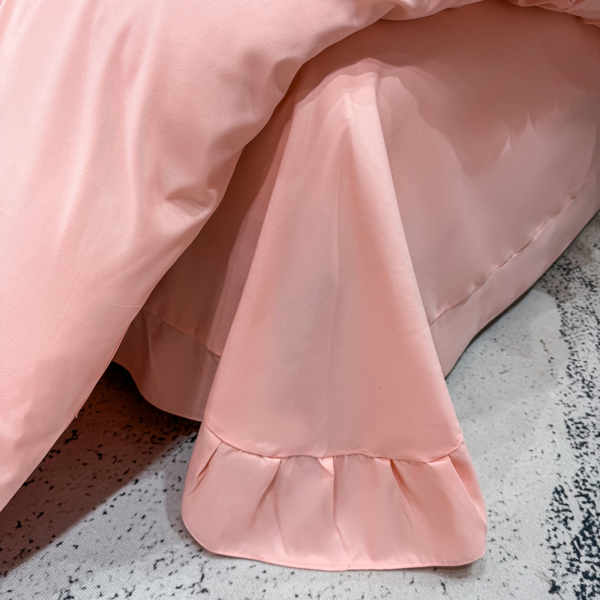 91家纺网 家纺一手货源 找家纺 悦织湾家纺 90克磨毛刺绣纯色四件套2025新款轻奢韩版公主风精致床上用品绣花亲肤水洗棉4件套 新银杏-玉色