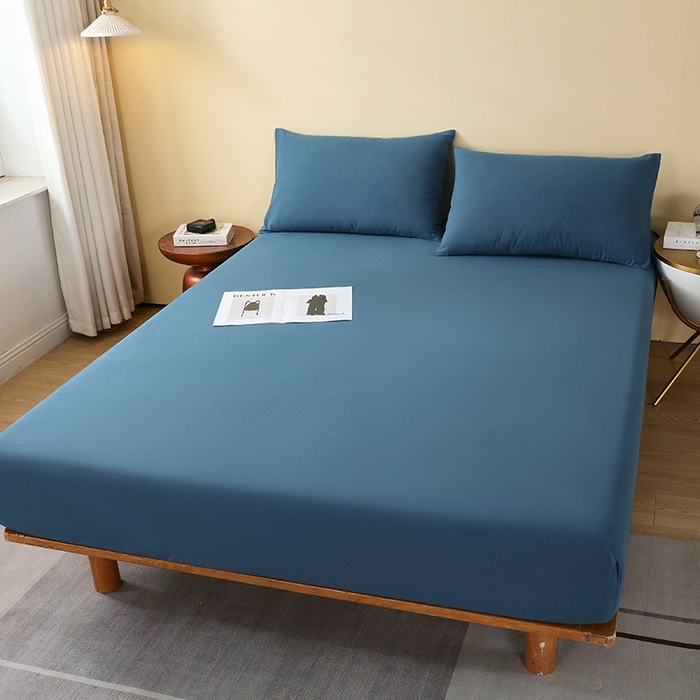 91家纺网 家纺一手货源 找家纺 小叮当家纺仓储工厂店 2025新款提供买家秀爆款花型不断货A类母婴级全棉磨毛床笠单品床笠单件床笠 钴蓝