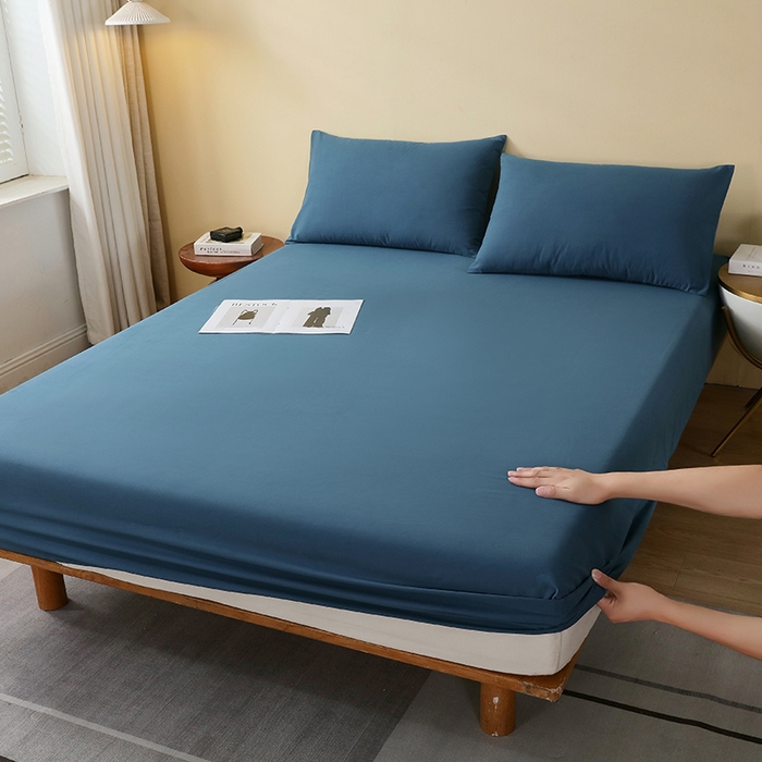 91家纺网 家纺一手货源 找家纺 小叮当家纺仓储工厂店 2025新款提供买家秀爆款花型不断货A类母婴级全棉磨毛床笠单品床笠单件床笠 钴蓝