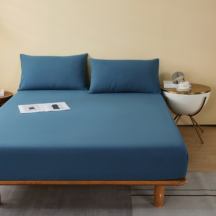 91家纺网 家纺一手货源 找家纺 小叮当家纺仓储工厂店 2025新款提供买家秀爆款花型不断货A类母婴级全棉磨毛床笠单品床笠单件床笠 钴蓝