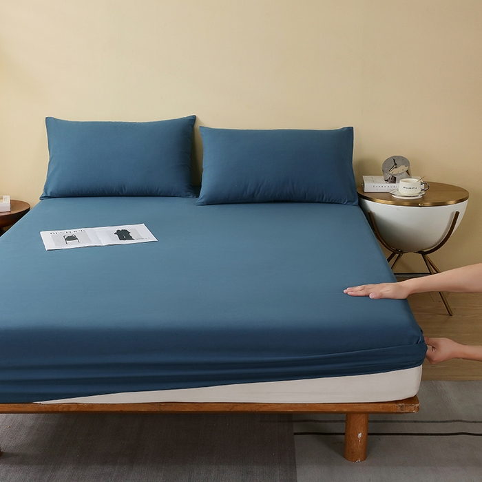 91家纺网 家纺一手货源 找家纺 小叮当家纺仓储工厂店 2025新款提供买家秀爆款花型不断货A类母婴级全棉磨毛床笠单品床笠单件床笠 钴蓝