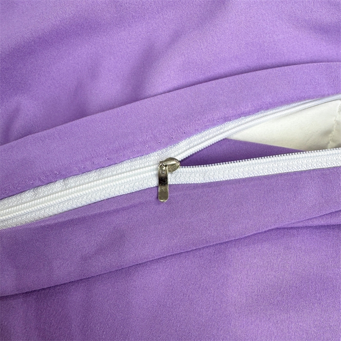 91家纺网 家纺一手货源 找家纺 悦织湾家纺 90克磨毛刺绣纯色四件套2025新款轻奢韩版公主风精致床上用品绣花亲肤水洗棉4件套 琪亚娜-紫色