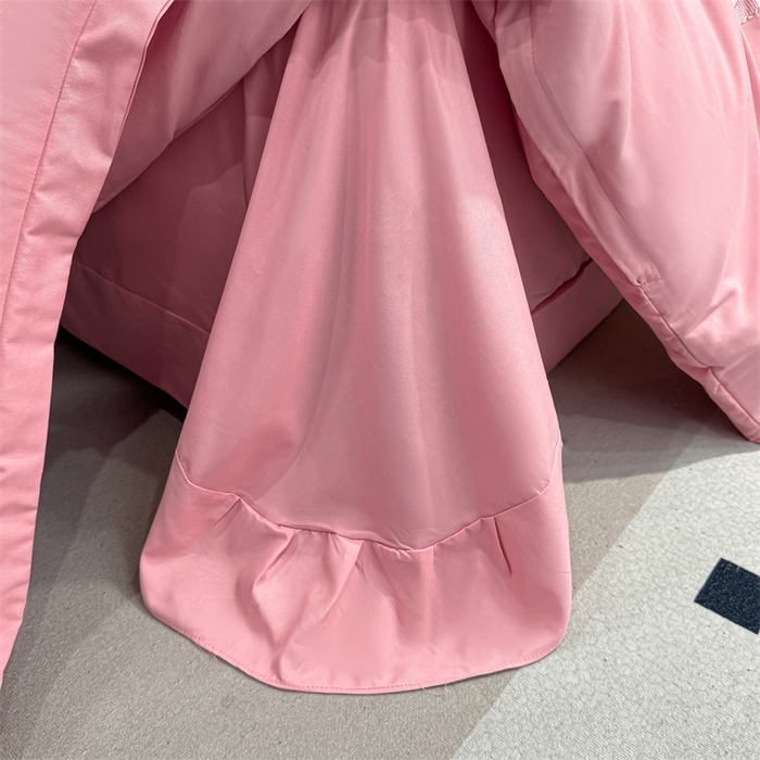 91家纺网 家纺一手货源 找家纺 悦织湾家纺 90克磨毛刺绣纯色四件套2025新款轻奢韩版公主风精致床上用品绣花亲肤水洗棉4件套 琪亚娜-玉色