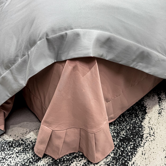 91家纺网 家纺一手货源 找家纺 悦织湾家纺 亲肤120克水洗棉磨毛刺绣纯色四件套2025新款轻奢韩版公主风精致床上用品绣花4件套 宽境灰色