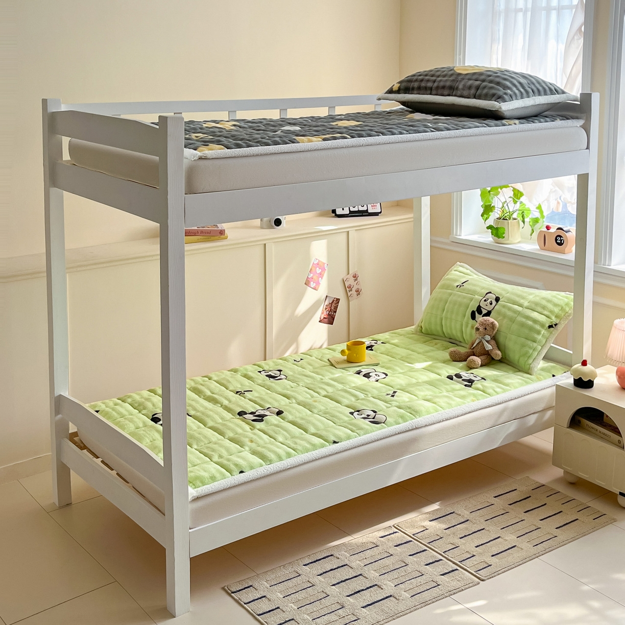 91家纺网 家纺一手货源 找家纺 （总）缦吉 2025新款泡泡兔毛牛奶绒床垫（全网最低）