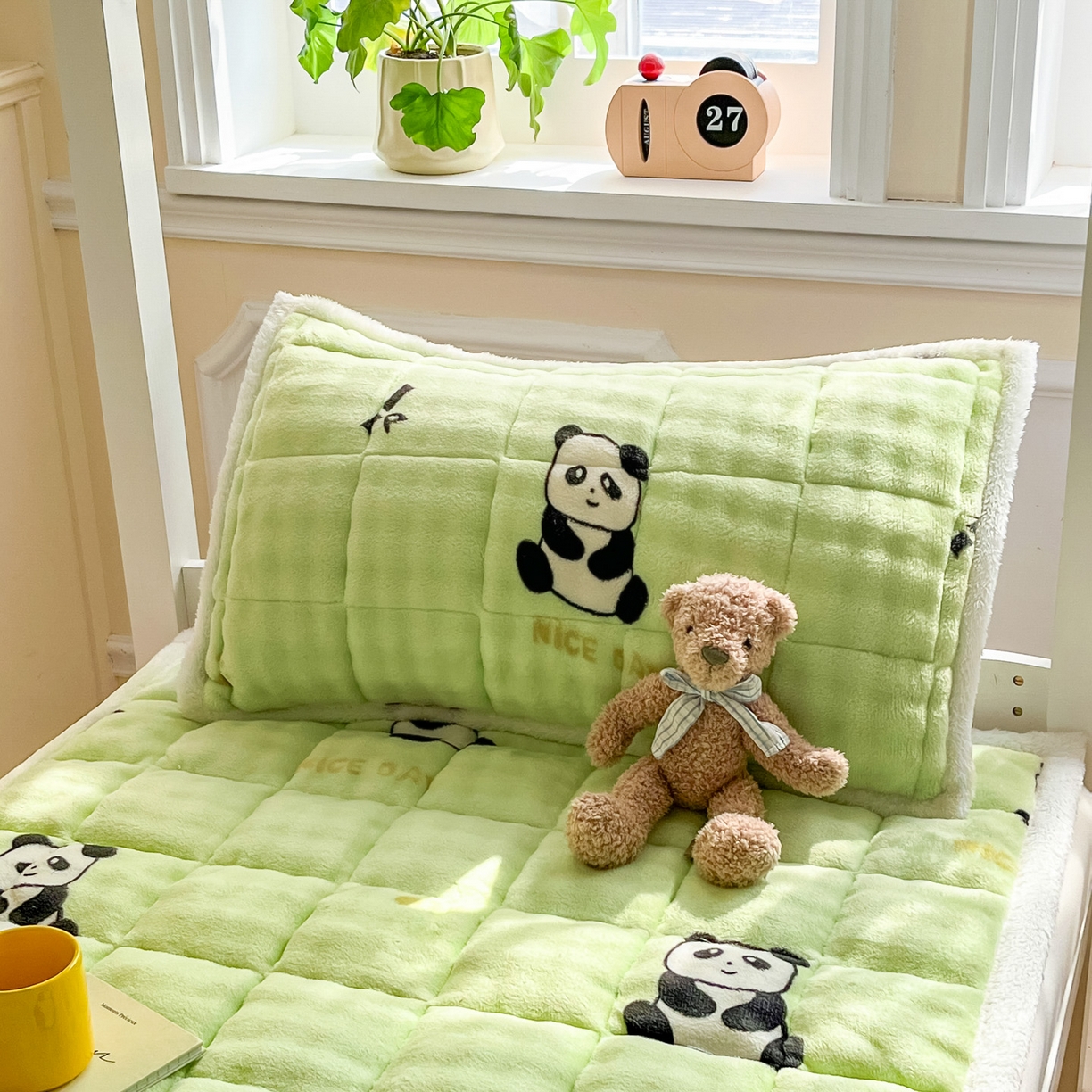 91家纺网 家纺一手货源 找家纺 （总）缦吉 2025新款泡泡兔毛牛奶绒床垫（全网最低）