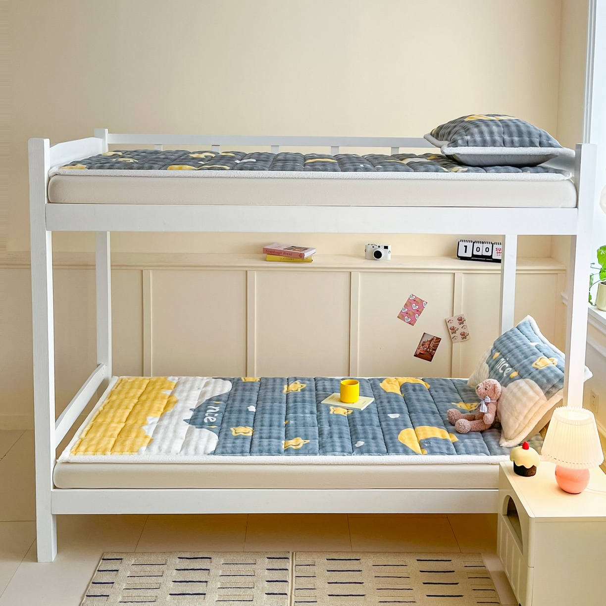 91家纺网 家纺一手货源 找家纺 缦吉 2025新款泡泡兔毛牛奶绒床垫 星空幻想（全网最低）