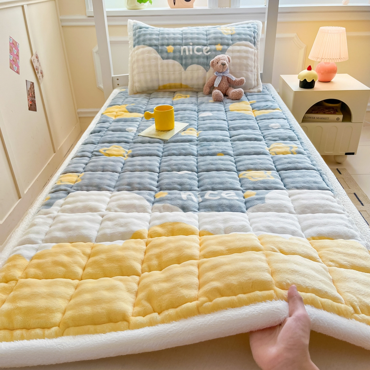 缦吉 2025新款泡泡兔毛牛奶绒床垫 星空幻想（全网最低） 