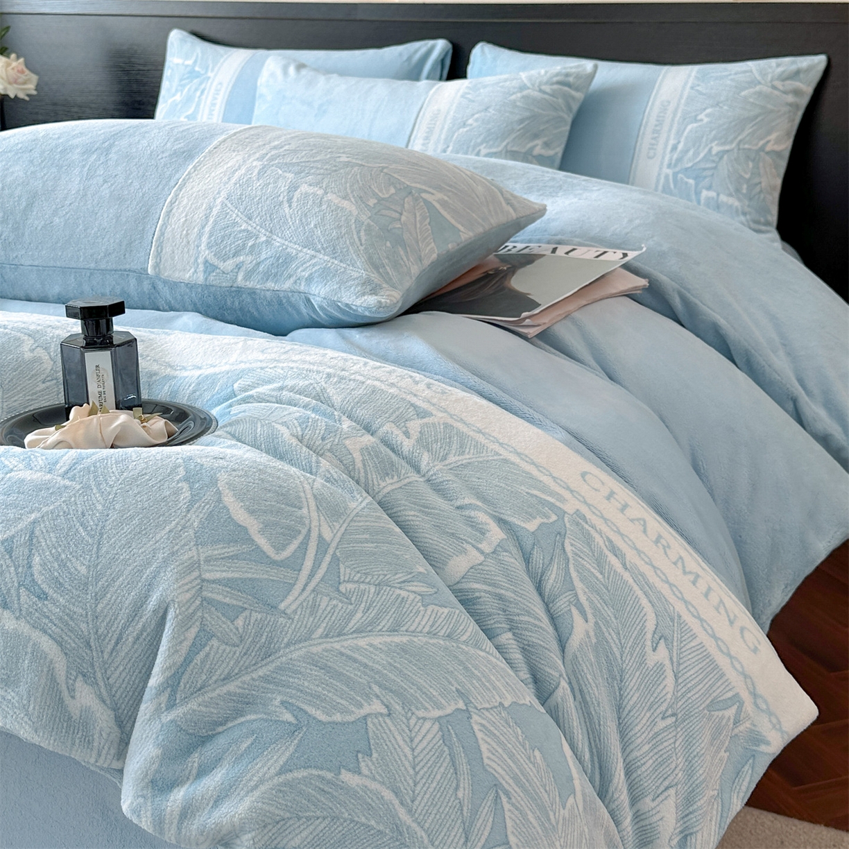 91家纺网 家纺一手货源 找家纺 （总）梦幻之城 2025新款牛奶绒刺绣款四件套-苏缦