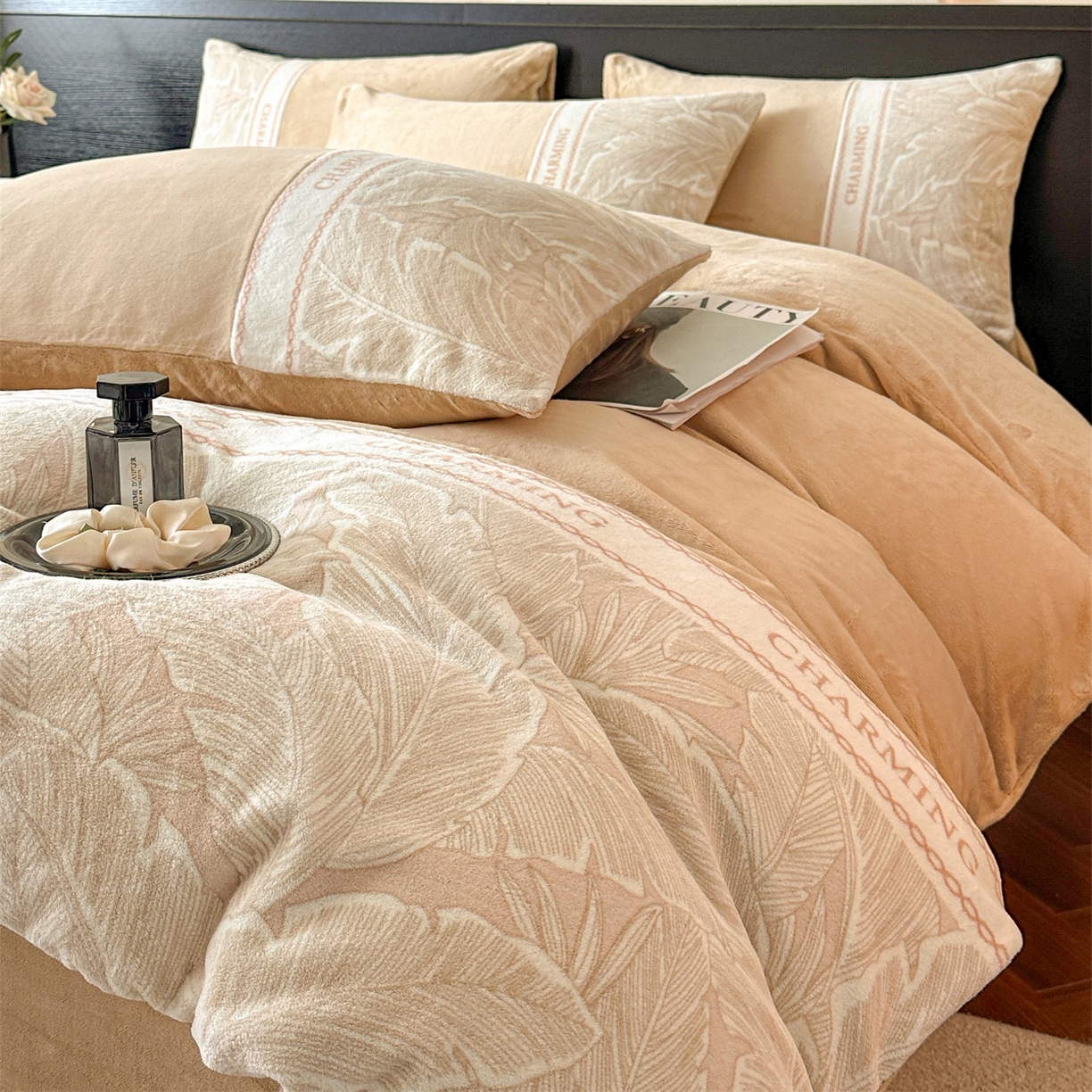 91家纺网 家纺一手货源 找家纺 （总）梦幻之城 2025新款牛奶绒刺绣款四件套-苏缦