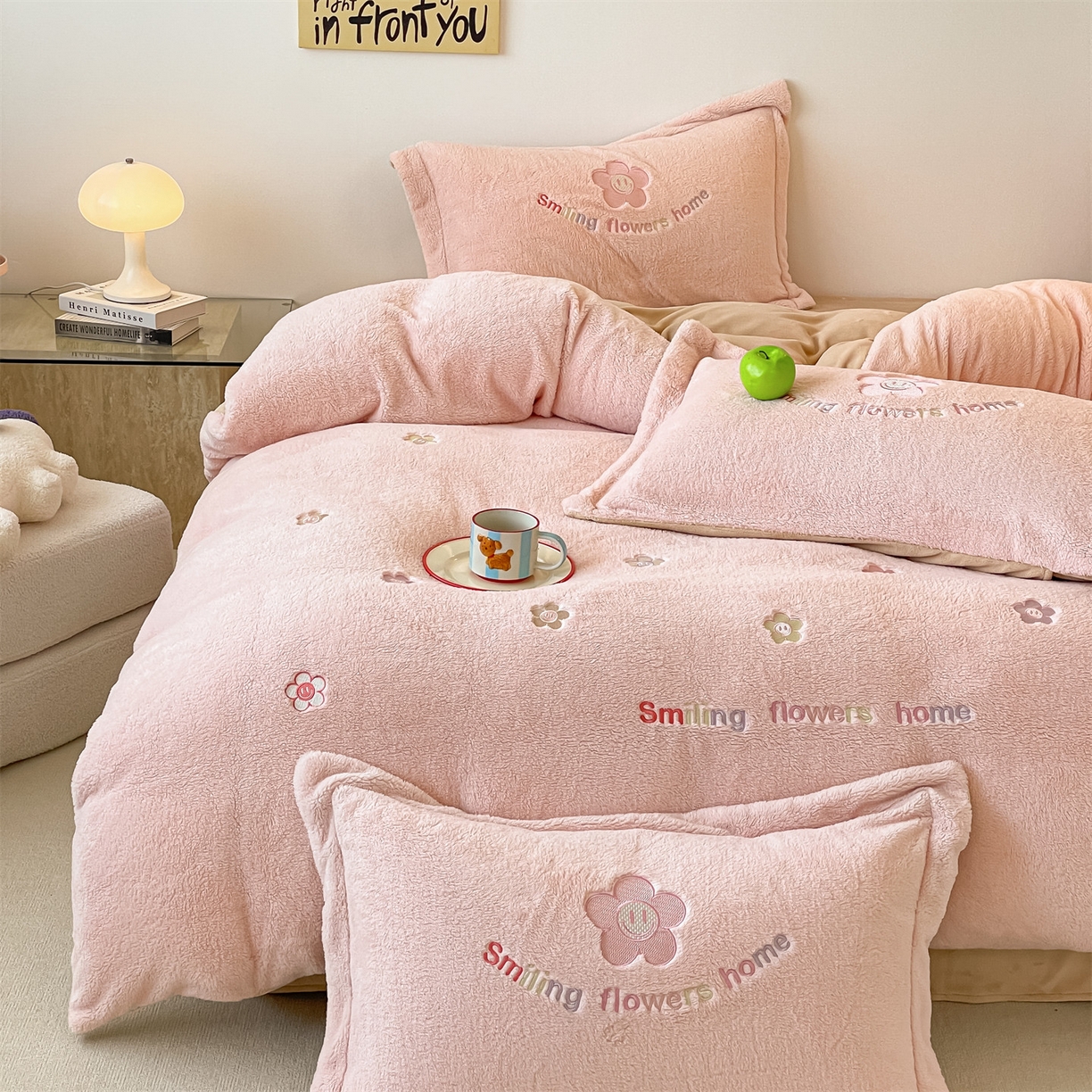 91家纺网 家纺一手货源 找家纺 （总）梦幻之城 2025新款牛奶绒四件套洛可可-朵绒系列