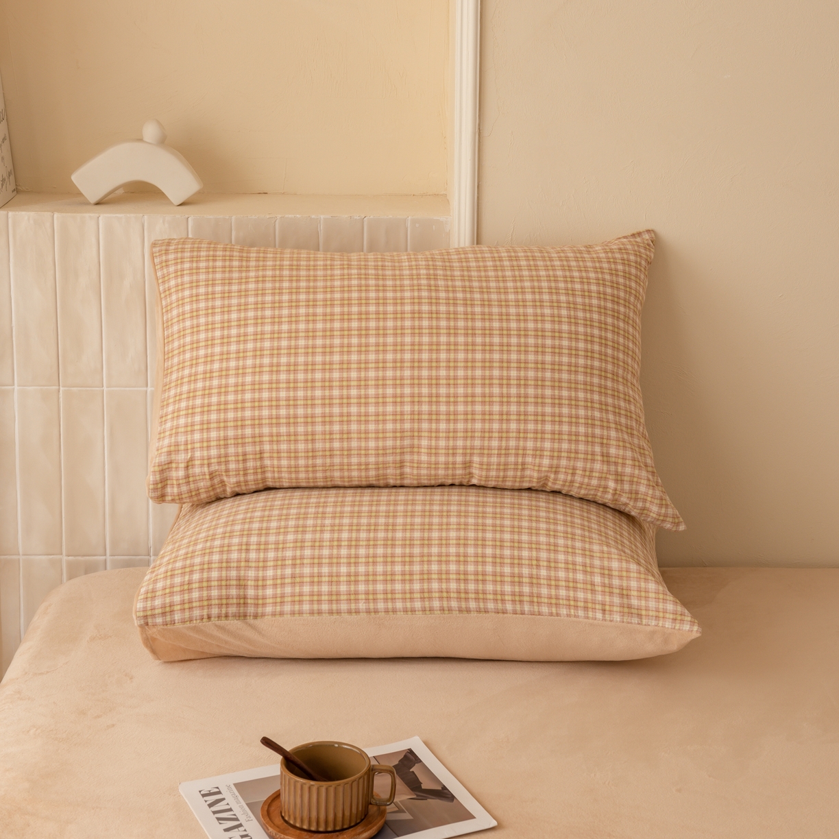 91家纺网 家纺一手货源 找家纺 雯雨家纺 2025新款一面全棉一面牛奶绒可拆洗冬被被子被芯春秋被被子被芯 棉绒-西蒙咖