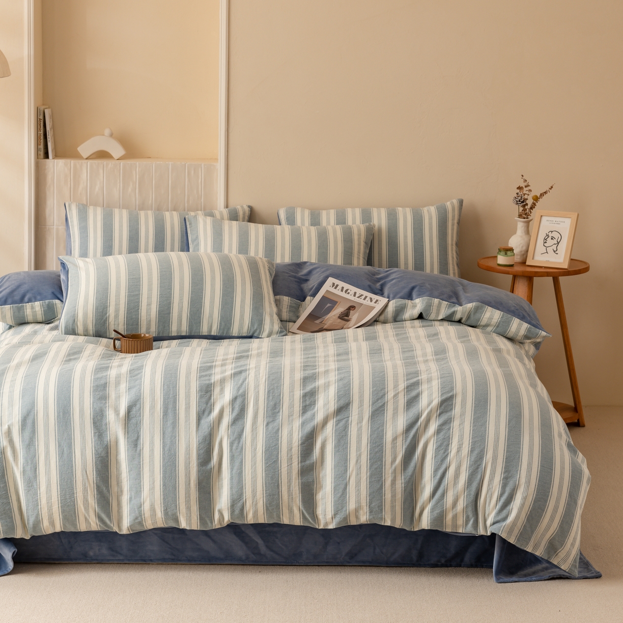 91家纺网 家纺一手货源 找家纺 雯雨家纺 2025新款一面全棉一面牛奶绒可拆洗冬被被子被芯春秋被被子被芯 棉绒-布莱格