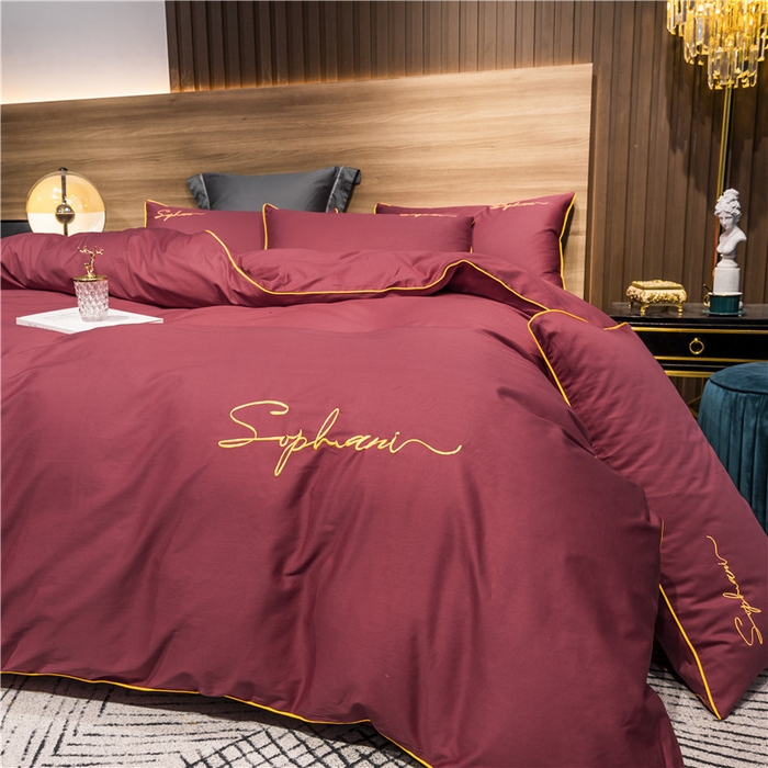 91家纺网 家纺一手货源 找家纺 （总）小叮当家纺仓储工厂店 2025新款(热买家秀不断货)40s贡缎长绒棉纯棉字母款全棉四件套轻奢床上用品