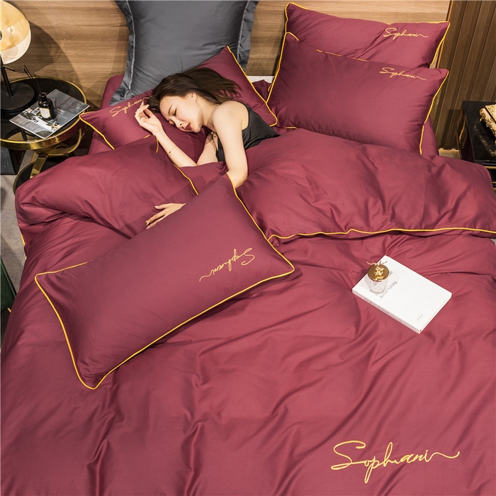 91家纺网 家纺一手货源 找家纺 （总）小叮当家纺仓储工厂店 2025新款(热买家秀不断货)40s贡缎长绒棉纯棉字母款全棉四件套轻奢床上用品