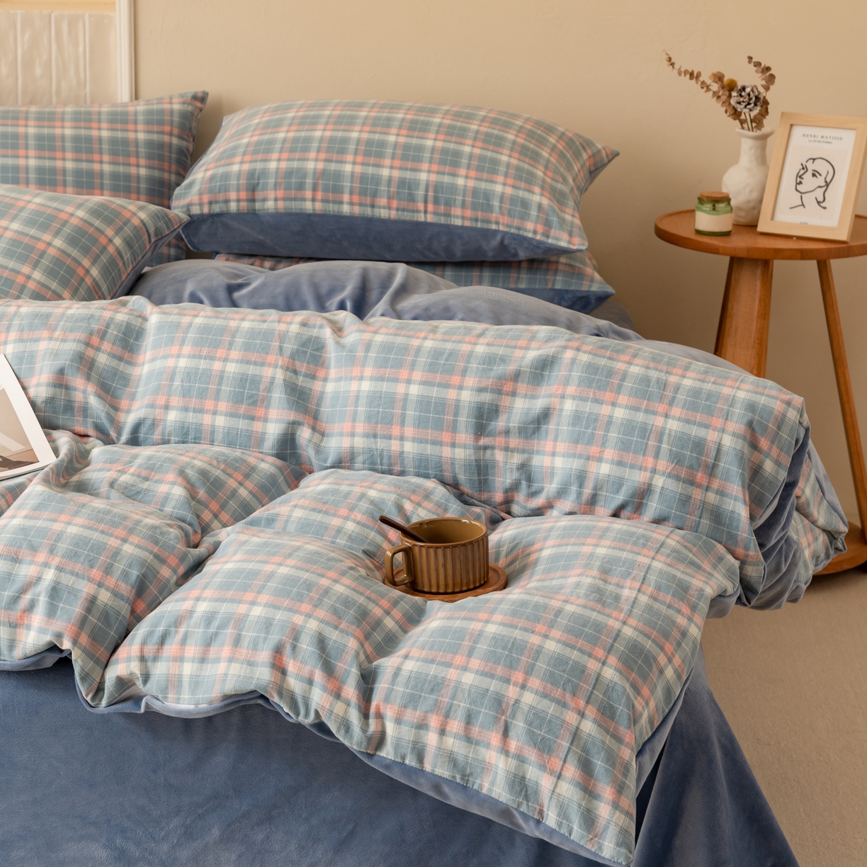 91家纺网 家纺一手货源 找家纺 雯雨家纺 2025新款一面全棉一面牛奶绒可拆洗冬被被子被芯春秋被被子被芯 棉绒-印象兰