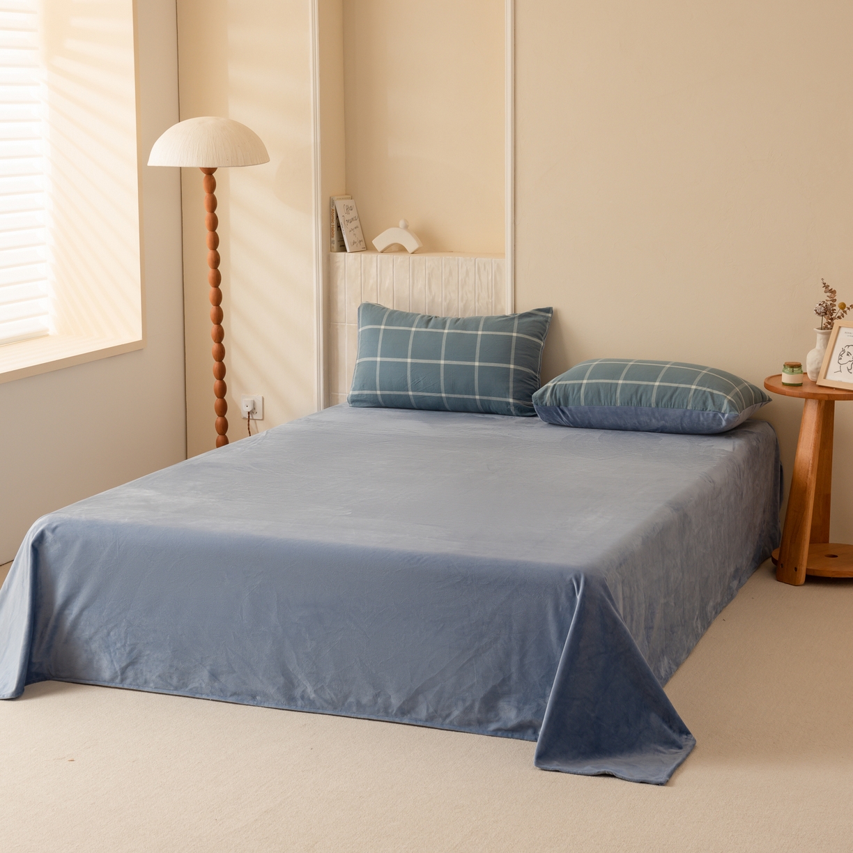 91家纺网 家纺一手货源 找家纺 雯雨家纺 2025新款一面全棉一面牛奶绒可拆洗冬被被子被芯春秋被被子被芯 棉绒-海蓝格