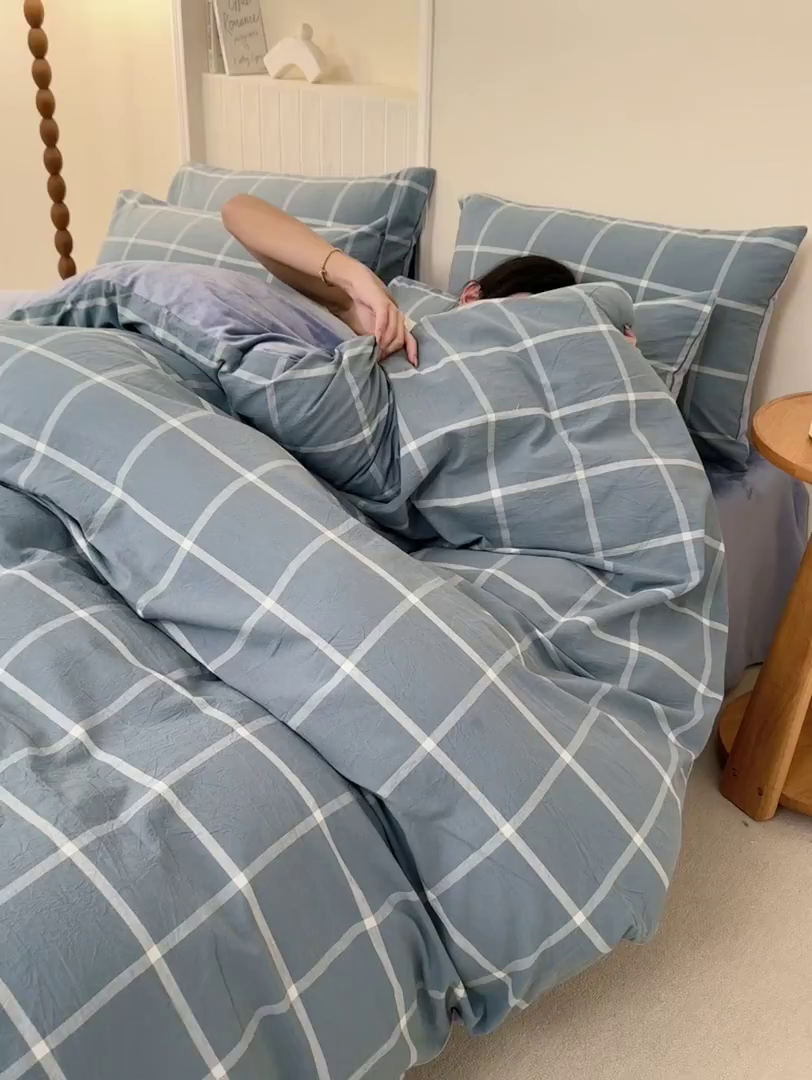 91家纺网 家纺一手货源 找家纺 雯雨家纺 2025新款一面全棉一面牛奶绒可拆洗冬被被子被芯春秋被被子被芯 棉绒-海蓝格