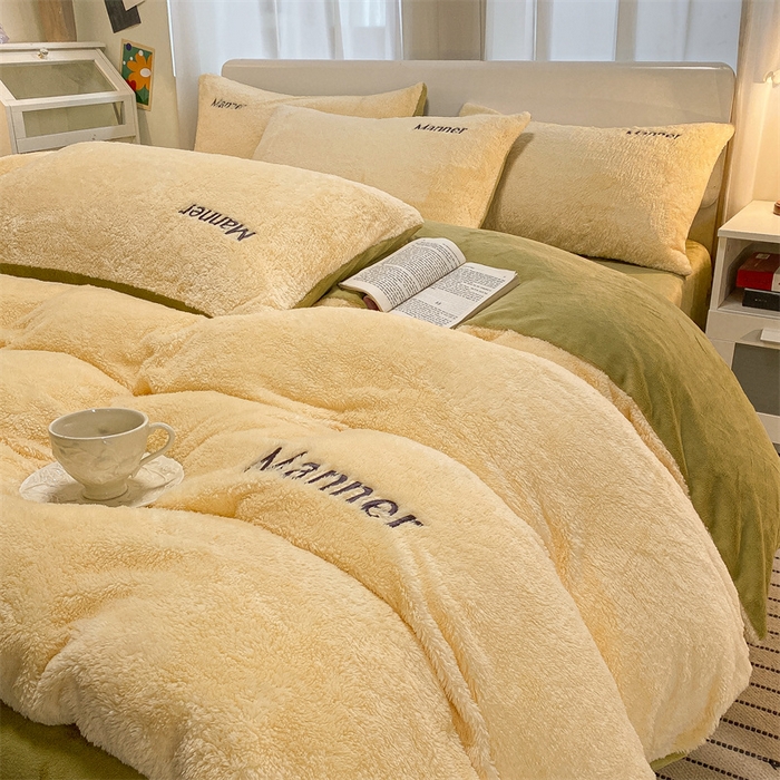 91家纺网 家纺一手货源 找家纺 （总）梦幻之城 2025新款牛奶绒刺绣四件套-凯勒系列A款