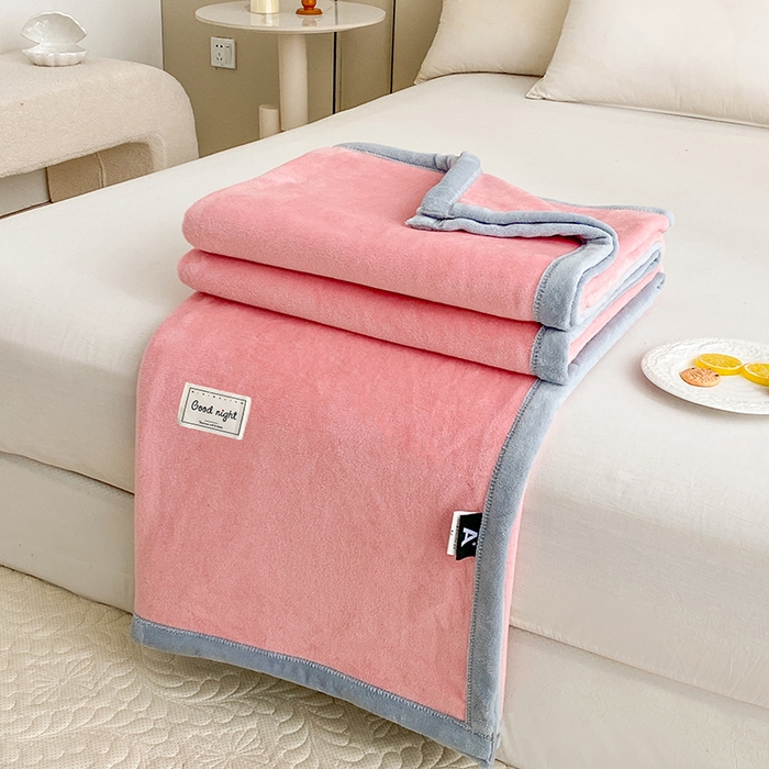 （总）美伦美焕 2025新款高克重纯色獭獭绒毛毯盖毯