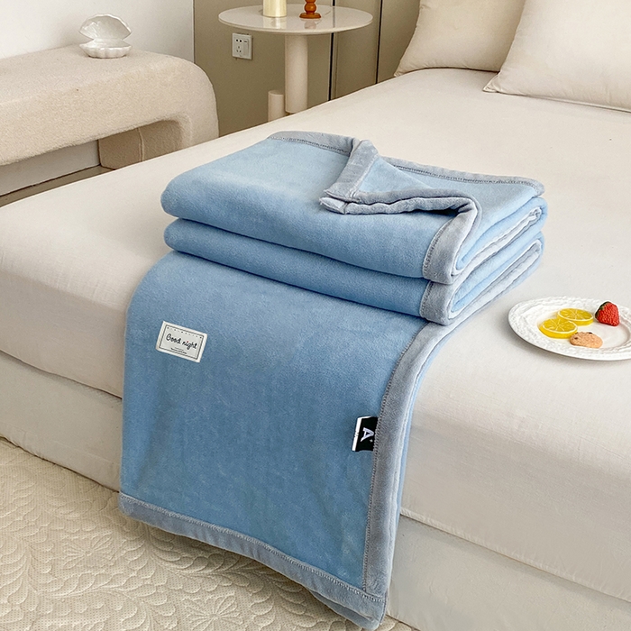 91家纺网 家纺一手货源 找家纺 （总）美伦美焕 2025新款高克重纯色獭獭绒毛毯盖毯