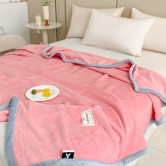 91家纺网 家纺一手货源 找家纺 （总）美伦美焕 2025新款高克重纯色獭獭绒毛毯盖毯