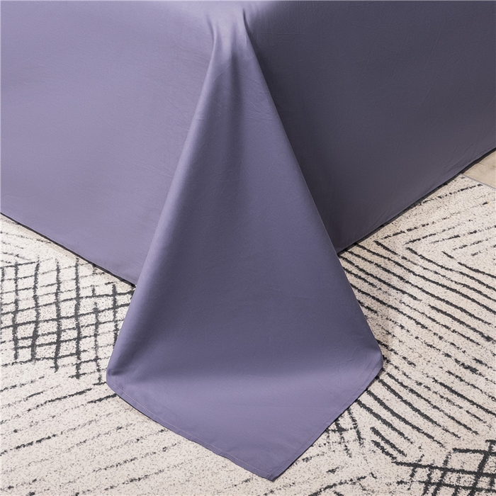 91家纺网 家纺一手货源 找家纺 小叮当家纺仓储工厂店 2025新款(热买家秀不断货)40s贡缎长绒棉纯棉字母款全棉四件套轻奢床上用品 帝王紫