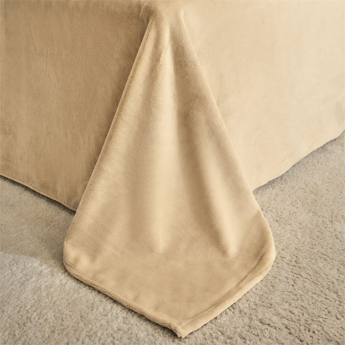 91家纺网 家纺一手货源 找家纺 梦幻之城 2025新款牛奶绒刺绣四件套-安克斯绒A款 安克斯绒-奶芋色+杏仁