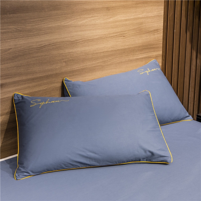 91家纺网 家纺一手货源 找家纺 小叮当家纺仓储工厂店 2025新款(热买家秀不断货)40s贡缎长绒棉纯棉字母款全棉四件套轻奢床上用品 皇家兰