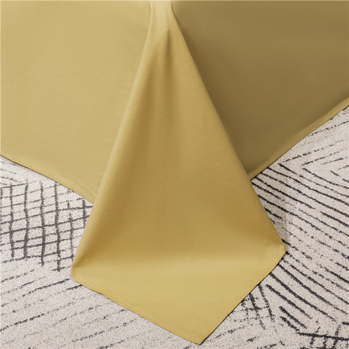 91家纺网 家纺一手货源 找家纺 小叮当家纺仓储工厂店 2025新款(热买家秀不断货)40s贡缎长绒棉纯棉字母款全棉四件套轻奢床上用品 金秋黄