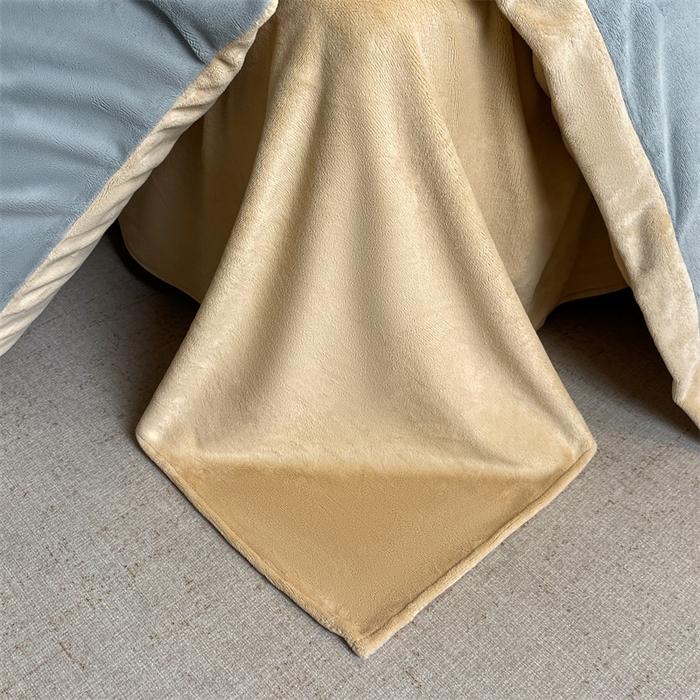 91家纺网 家纺一手货源 找家纺 梦幻之城 2025新款牛奶绒刺绣四件套-安克斯绒B款 安克斯绒-星辰灰+香槟色