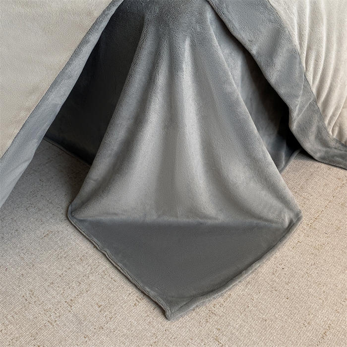 91家纺网 家纺一手货源 找家纺 梦幻之城 2025新款牛奶绒刺绣四件套-安克斯绒B款 安克斯绒-香草灰+经典灰