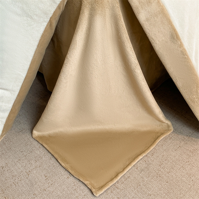 91家纺网 家纺一手货源 找家纺 梦幻之城 2025新款牛奶绒刺绣四件套-安克斯绒B款 安克斯绒-奶芋色+杏仁