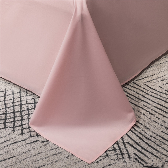 91家纺网 家纺一手货源 找家纺 小叮当家纺仓储工厂店 2025新款(热买家秀不断货)40s贡缎长绒棉纯棉字母款全棉四件套轻奢床上用品 蓝灰配粉玉