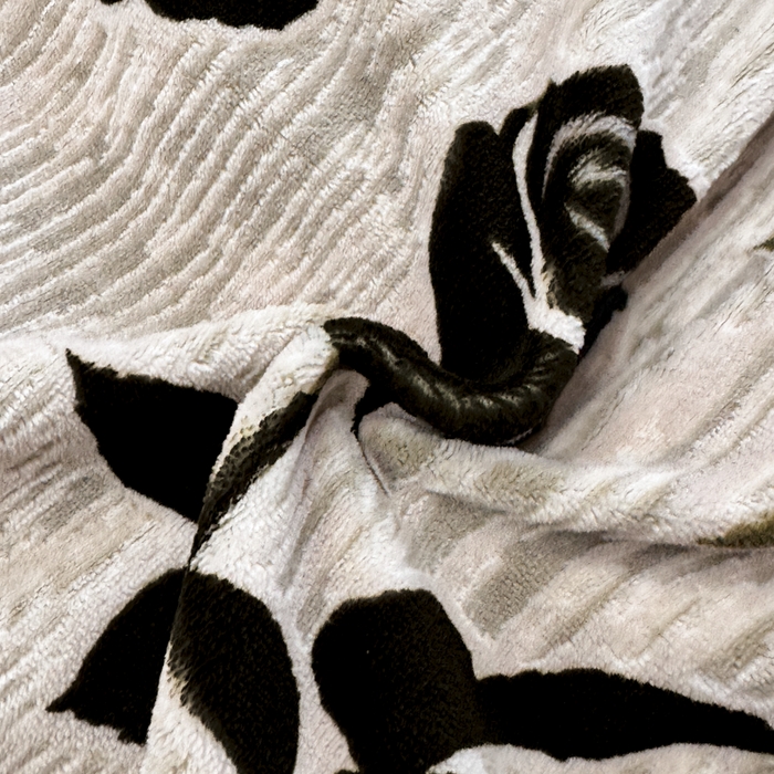 91家纺网 家纺一手货源 找家纺 诺梵家纺 2025新款兔毛绒包边 雕花绒四件套 花魅-米