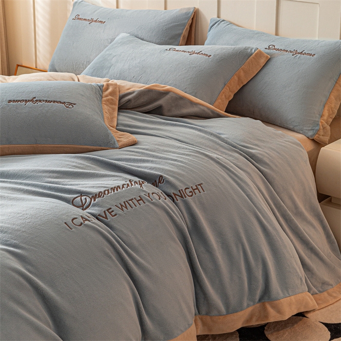 91家纺网 家纺一手货源 找家纺 （总）梦幻之城 2025新款牛奶绒刺绣四件套-安克斯绒C款