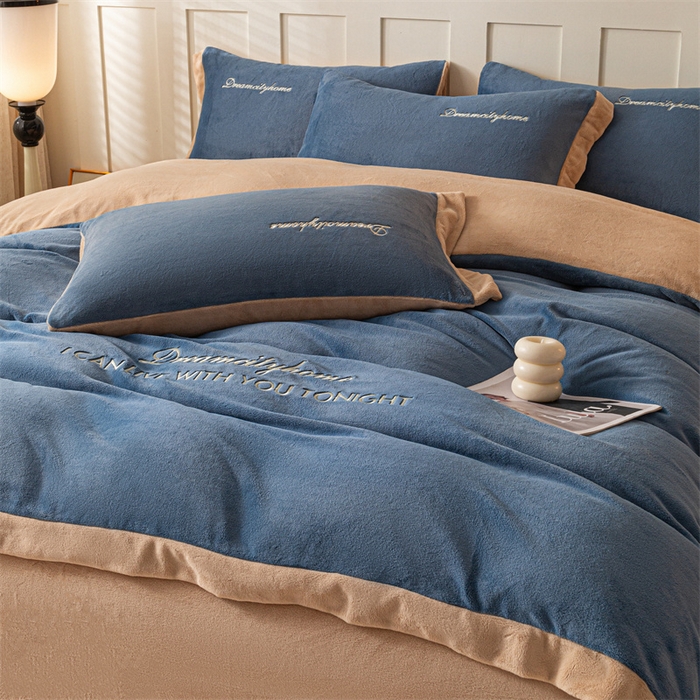 91家纺网 家纺一手货源 找家纺 （总）梦幻之城 2025新款牛奶绒刺绣四件套-安克斯绒C款