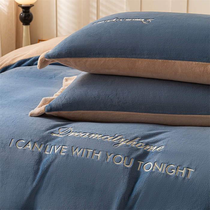 91家纺网 家纺一手货源 找家纺 （总）梦幻之城 2025新款牛奶绒刺绣四件套-安克斯绒C款